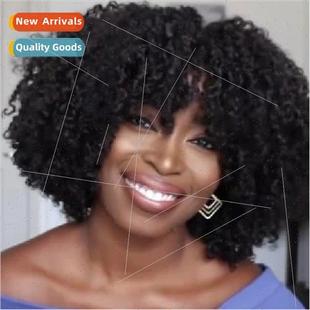 Wig Europe Wigs African Small Curly Wigs Women Black Chemica