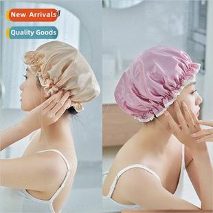 Towel double waterproof shower cap disposable hair cap peva