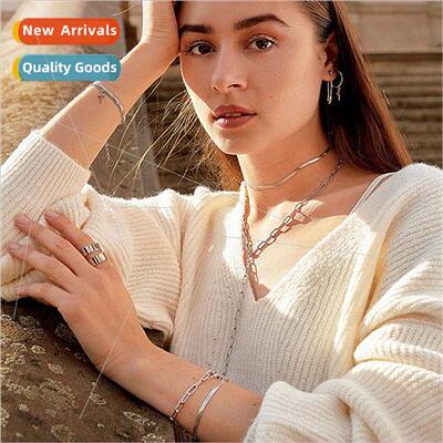 Europe Fashion Trend Punk Metal Chunky Chain Unisex Y Shape