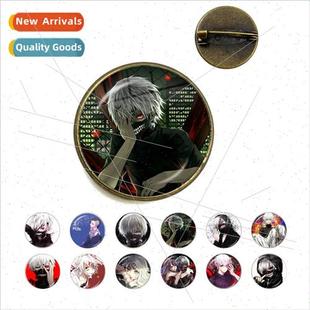 Anime Tokyo Ghoul Time Gemstone Brooch Fine Costume Accessor
