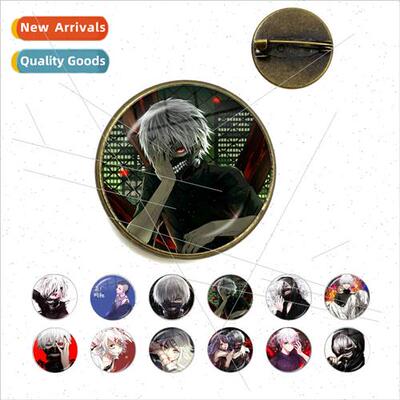 Anime Tokyo Ghoul Time Gemstone Brooch Fine Costume Accessor