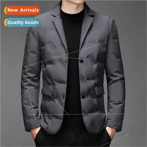Men light down jacket 2023 new clothes tide lapel top light