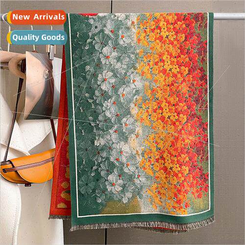 Ginkgo biloba fashion faux cashmere scarf female fall winter
