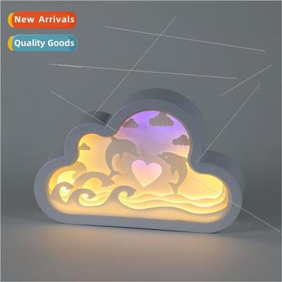 Export creative clouds paper sculpture lamp birthday men wom