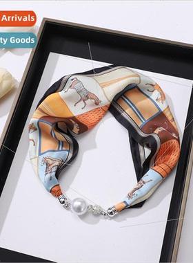 Magnetic Clasp Small lk Scarf Necktie Diamonds Magnetic Clas