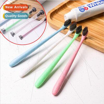 Wheat straw bamboo charcoal toothbrush fine filament adult p