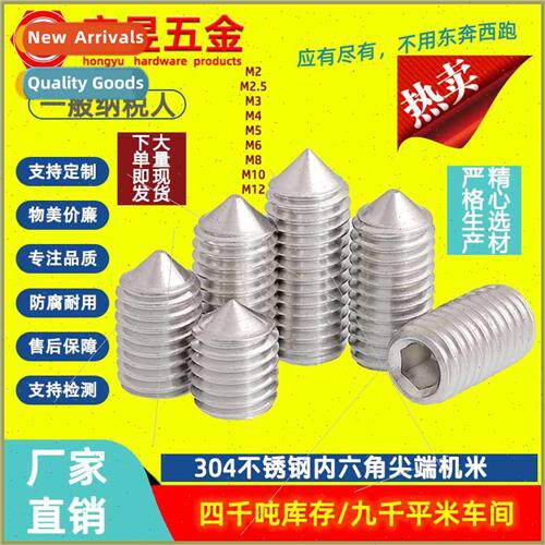 Hexagon socket set screws wh cone point 304 tip machine mete