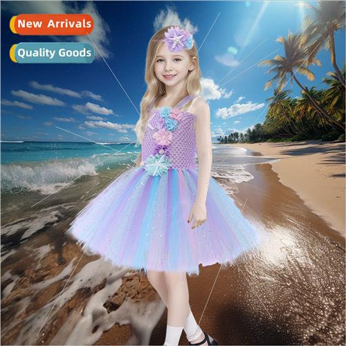 Cloth starfish flower mermaid childrens dress dress princess
