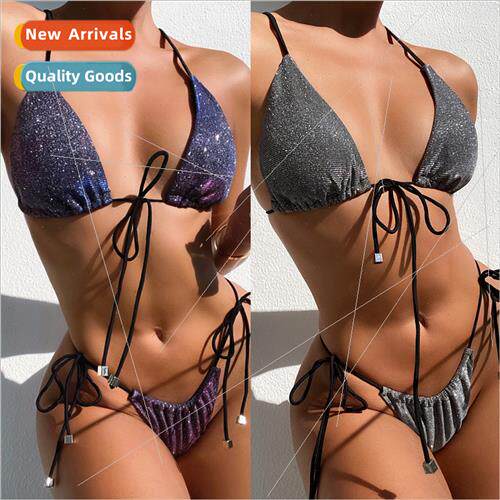 Europe New Flash Bikini Womens Sexy Beach Swimsu Swimwear 76