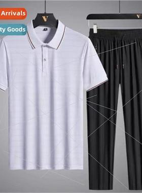POLO shirt men summer solid color short-sleeved T-shirt loos