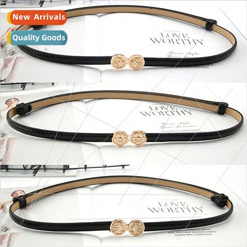mple adjustable thin belt female  fashion hook buckle decora