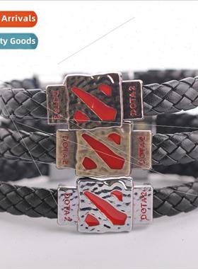 dota2 new bracelet Blade Tower 2 alloy leather bracelet brac