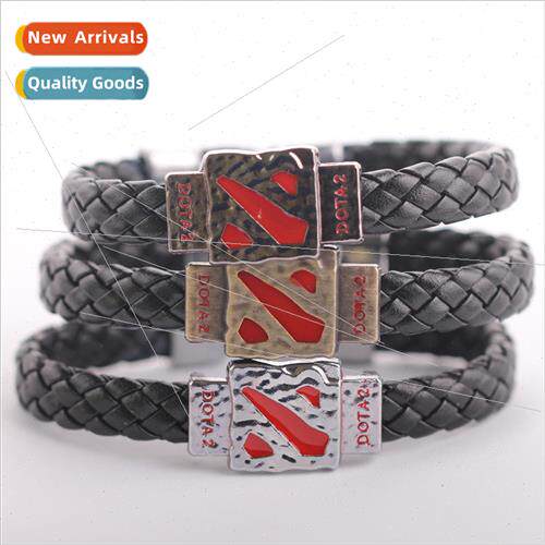 dota2 new bracelet Blade Tower 2 alloy leather bracelet brac
