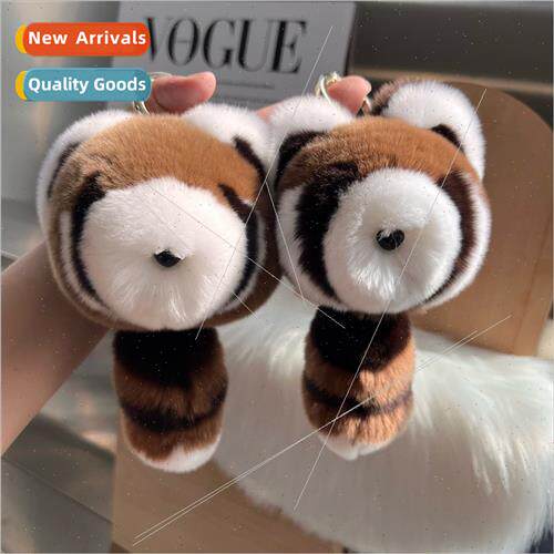 2023 new plush charm small raccoon striped real otter rabb h