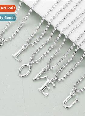 Alphabet necklace female 2020 new Europe alloy claw chain si