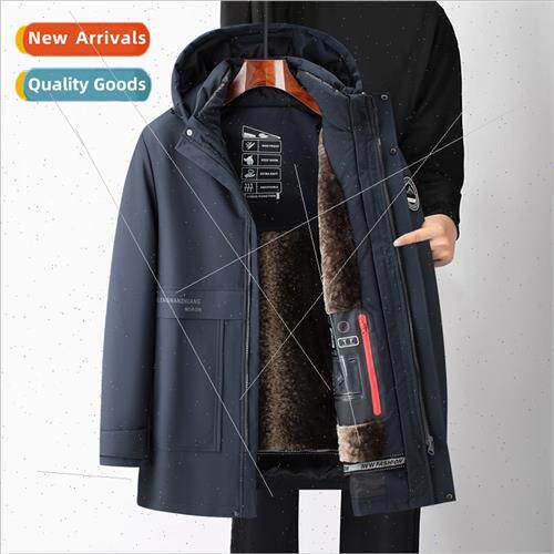 Exme cold down jacket men winter padded removable liner busi