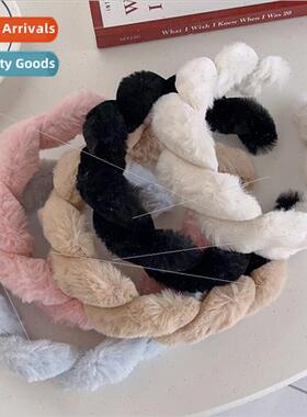 Twist solid color braid hairpin cute furry hair bhigh skull