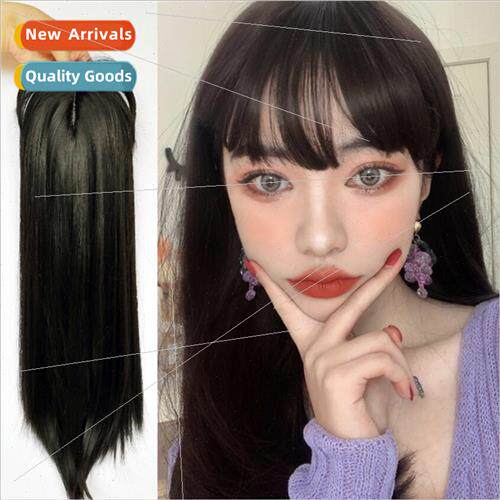 Wig piece female long 3d head hair replacement block natural
