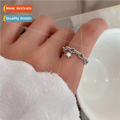 Diamond Stars Chain Ring Women Funky Sense Live Mouth Index