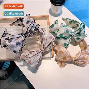 organza polka large jewelry layer retro multi Korean dot