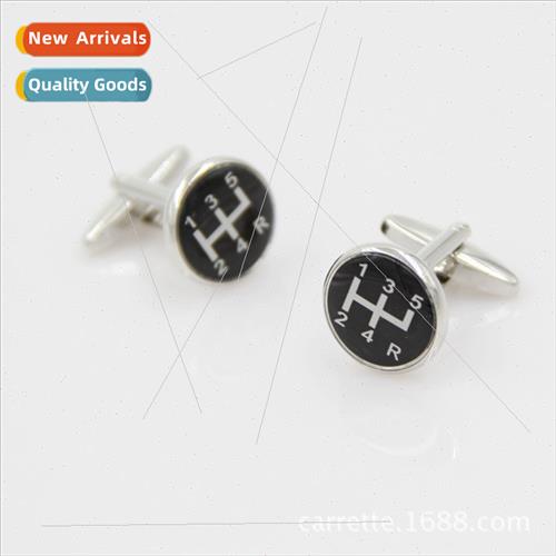 Manual 5-speed Cufflinks Cufflinks Black Sticker Drip Cuffli