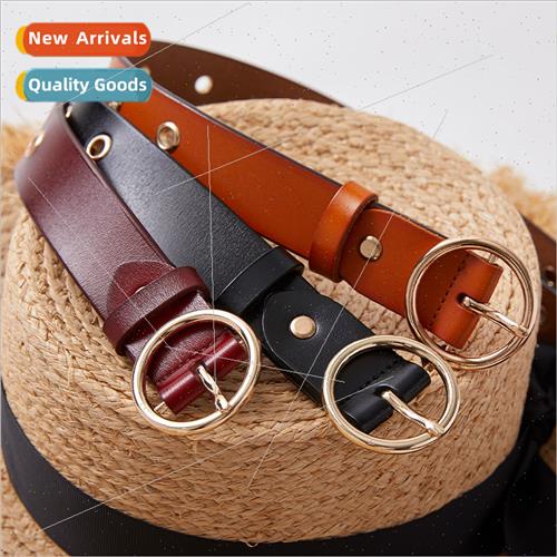 Ladies Belt Round Buckle Student Fashion Korean Women Decora