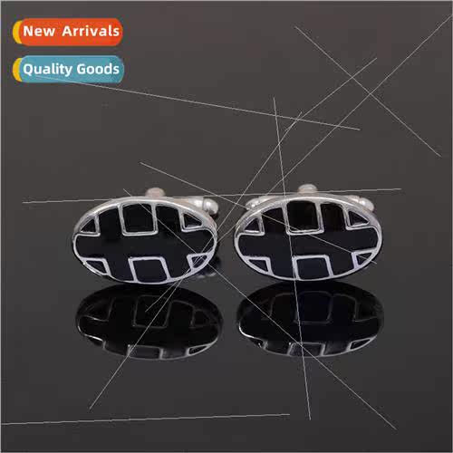 oval lacquer French cufflinks fashion men round shirt cuffli