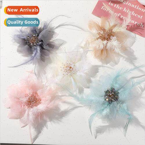 Ancient  fairy mesh feathers crystal flowers diy handmade we