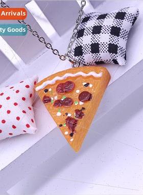 Europe simple fashion pizza patchwork necklace geometric cui