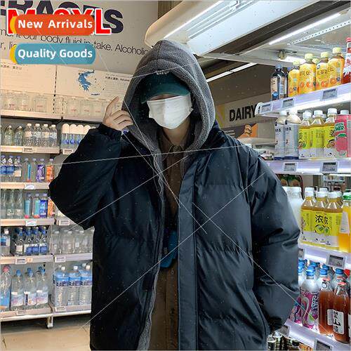 Large size cotton jacket boys fall winter hooded fashion war