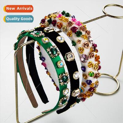 Fashion Ba Hair Accessories Premium Feeling Rhinestone Flowe