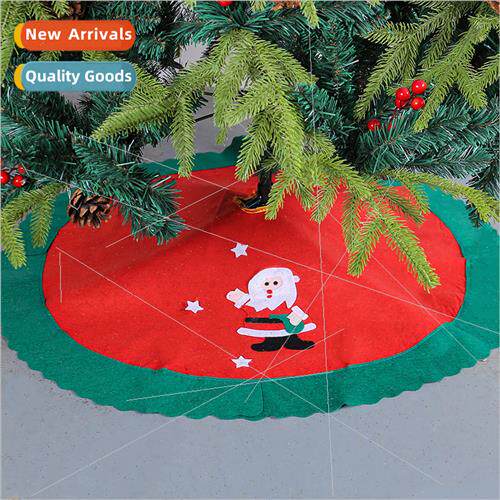 Christmas wave green edge elderly star applique Christmas e