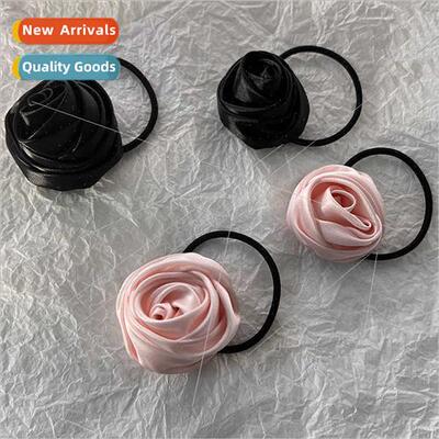 Advanced sense rose flower headband rubber band high elastic