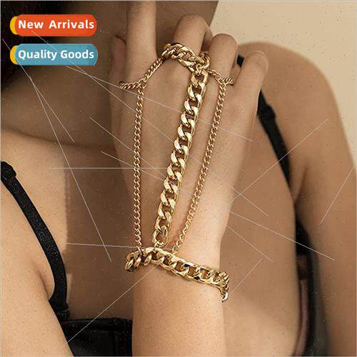 Punk Multi-Layer Cuban Chain Finger Chain Vintage Bracelet B