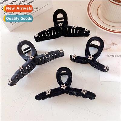 Glter diamonds stars flocking scrunchies frosted black shark