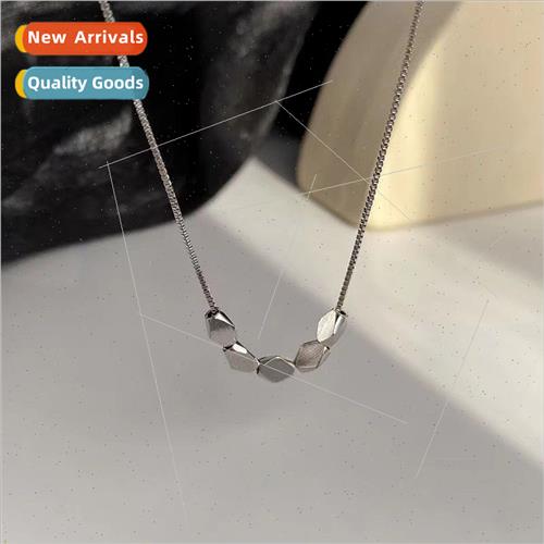Trans bead necklace female ins niche gentle collarbone chain