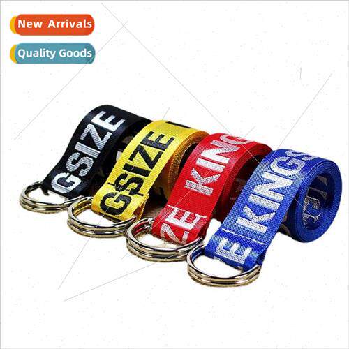 Nylon canvas belt Korea versatile double ring buckle men wom