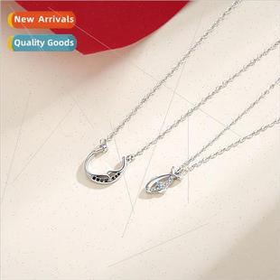 you has pair necklace couple life whale fish sea deep