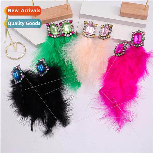 Europe St. Patrick Day green earrings new fashion drilling l