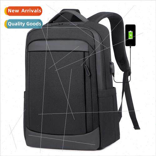 Large capacy business backpack men laptop USB charging shoul