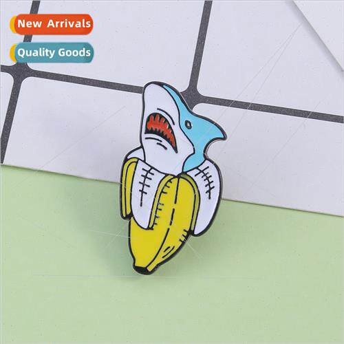 Korean ins cute shark alloy brooch cartoon sea creature mode