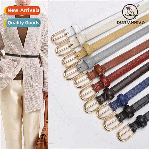 Belt ladies leather fashion fall winter hundred belt pin buc