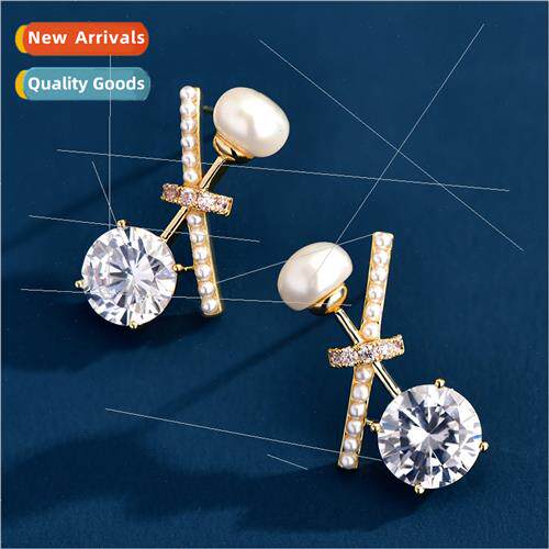 New spring simple French romantic earrings S925 silver pin e