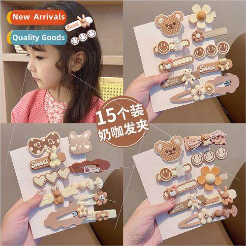 Cute children hair clips milk curry side clip bangs clip hai