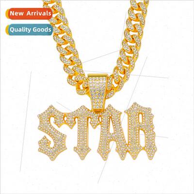 Bully splicing diamond letters pendant necklace men nd cool