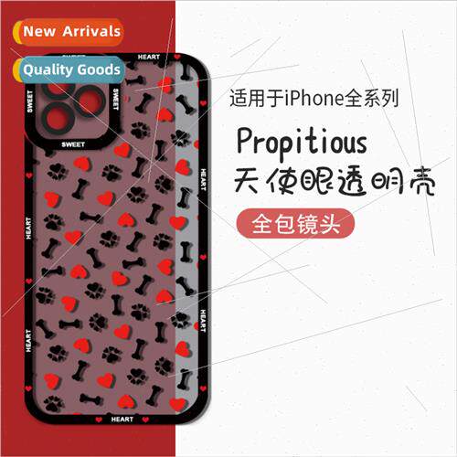 ttle Red Heart Phone Case Apple 13promax Transparent Soft Ca
