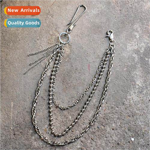 Europe punk metal tassel multi-chain pants chain hip-hop col