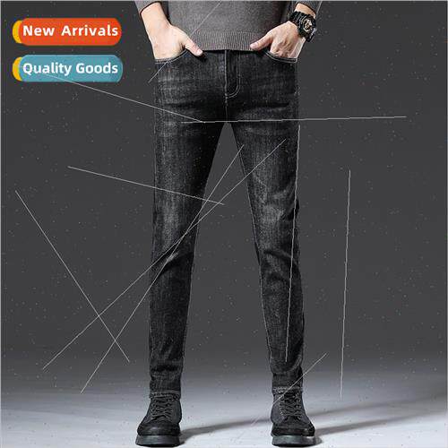 2023 Spring Autumn black jeans thin nd Korean  men pants cas