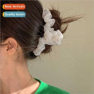 clip pleated headdress female back Fashion temperament mesh