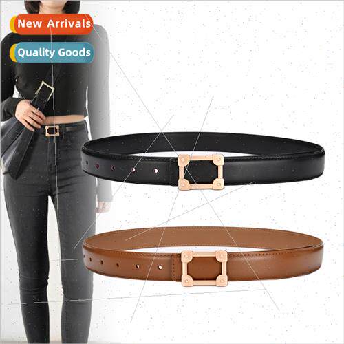 Cowhide belt female  retro leather belt female decorative ve